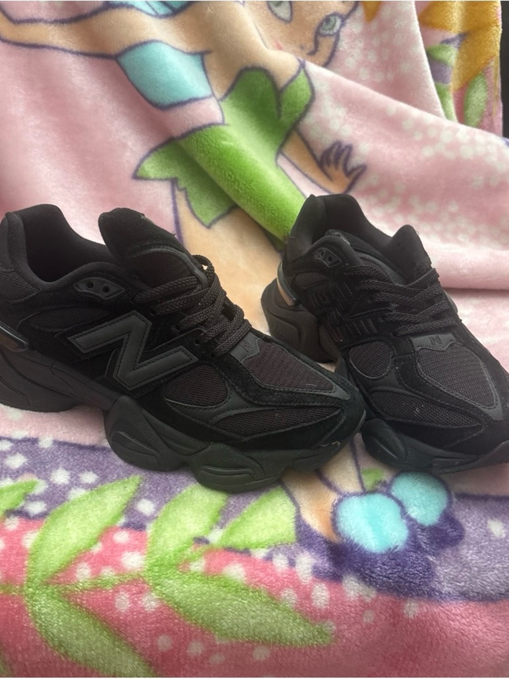 New Balance Kids' Black Athletic Sneakers - Chunky Lace-Up Trainers